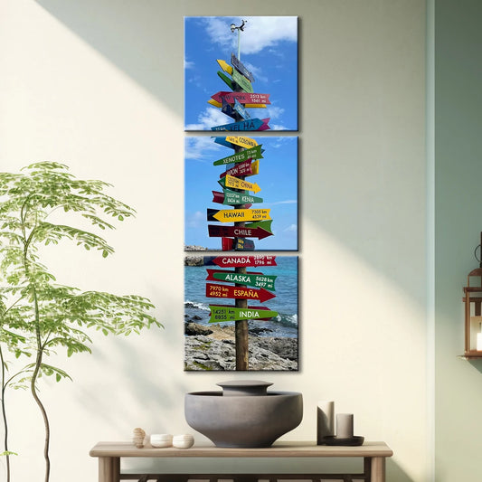 20" x 60" (50x150cm) 3 Piece Portrait Canvas