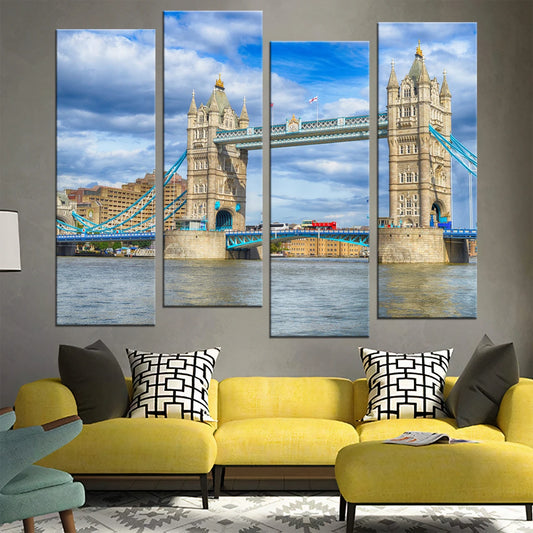 4 Piece Staggered Canvas Art