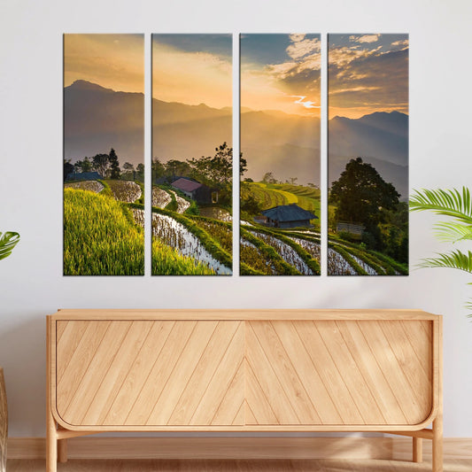 4 Piece Rectangular Canvas Art