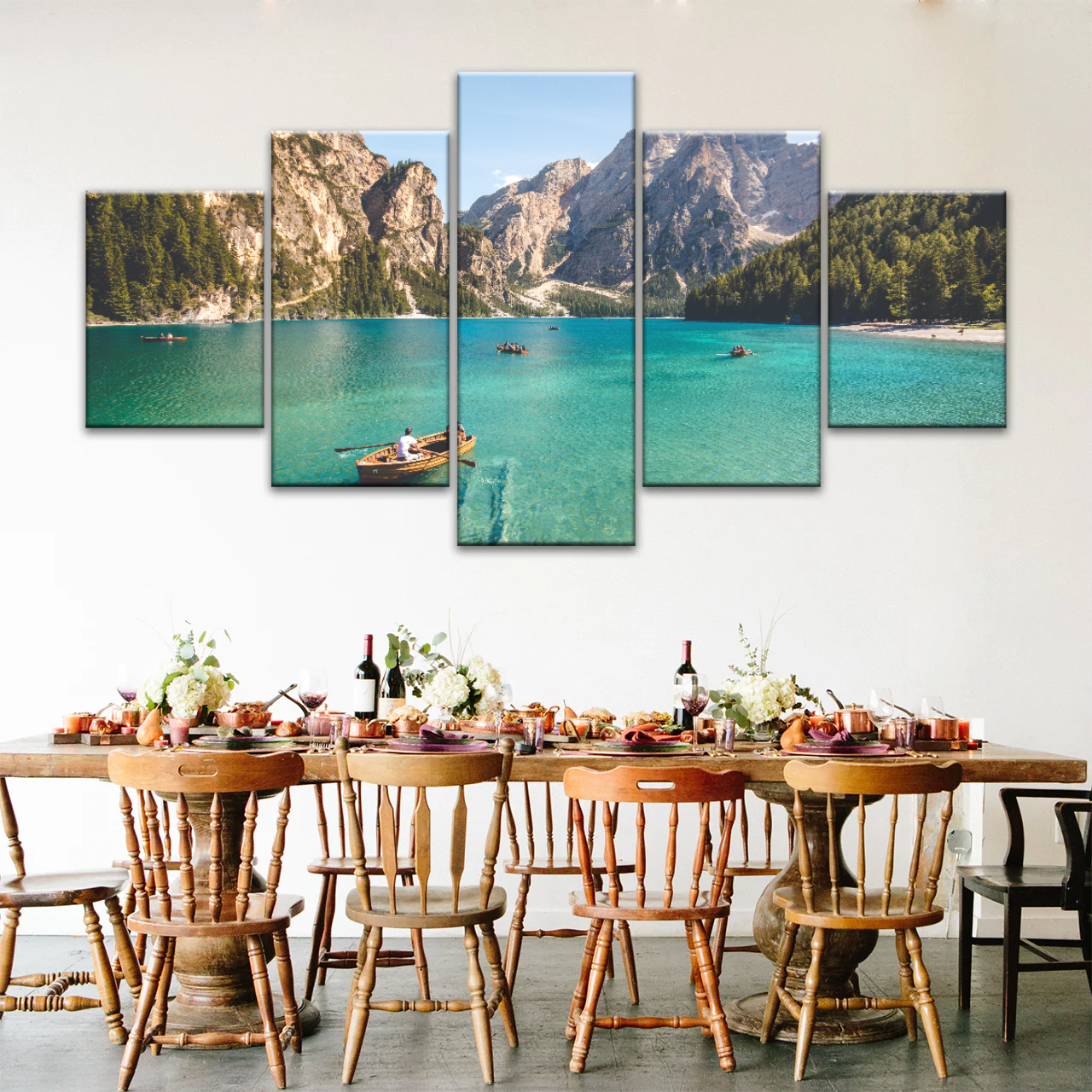 Boating Under Clear Skies Canvas Prints Wall Art