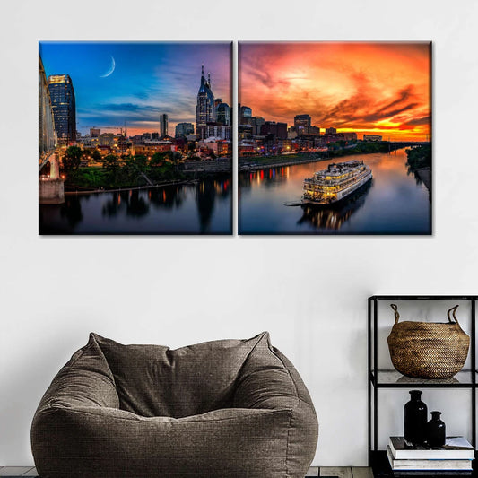 20" x 40" (50x100cm) 2 Piece Landscape Canvas