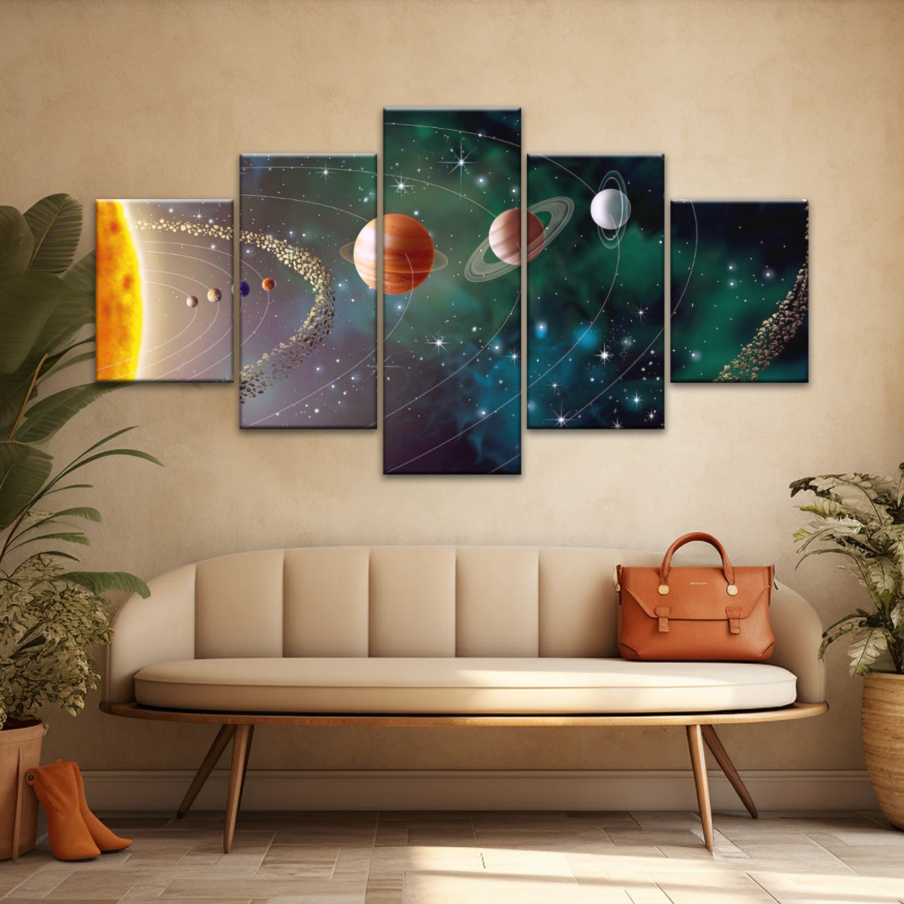 Solar System Universe Sun And Planets Canvas Wall Prints