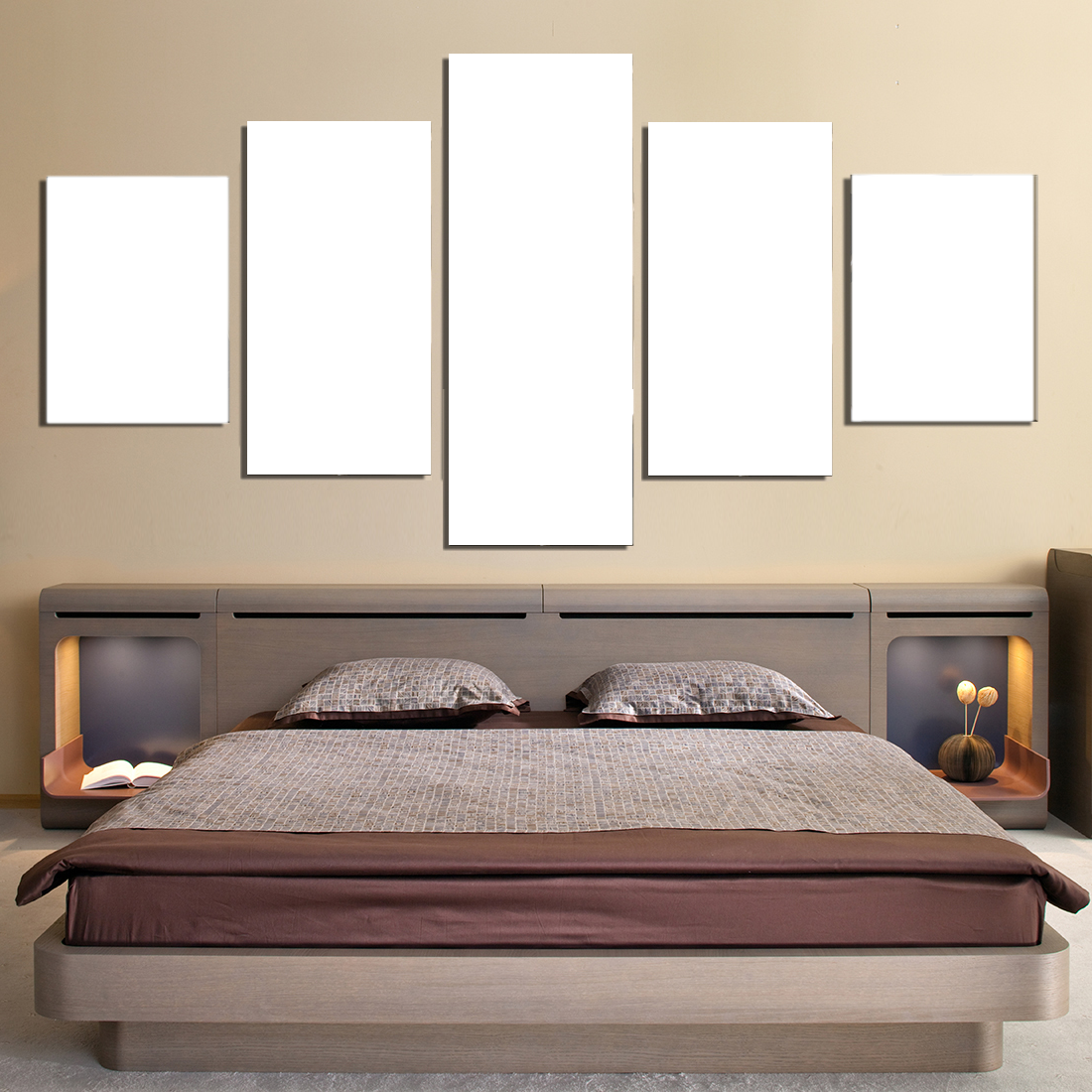 Custom Canvas Prints 5 Panels Canvas Wall Art Framed Ready to Hang