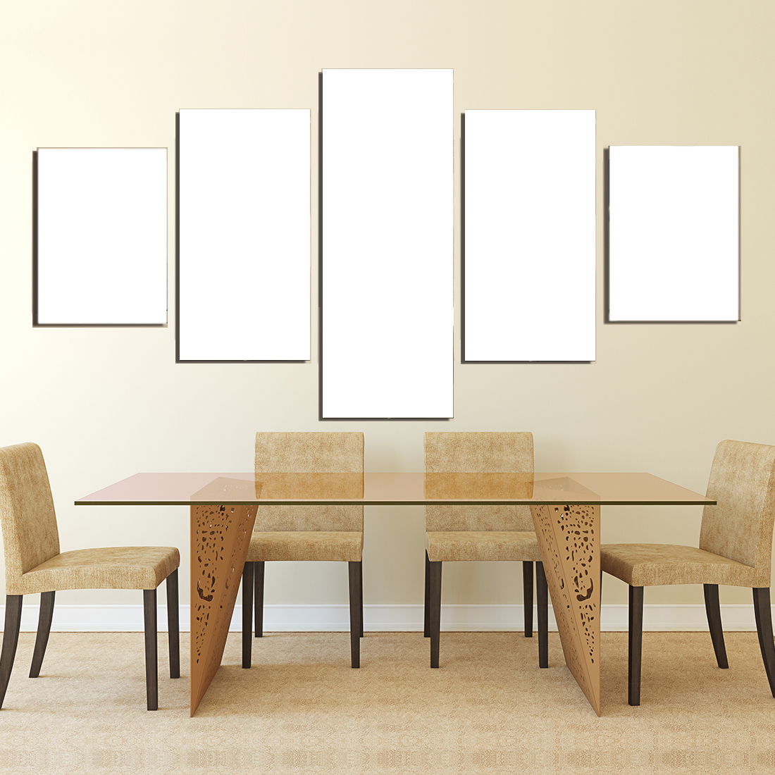 5 Panels Canvas Prints Dining Room - Canvas Print Sale