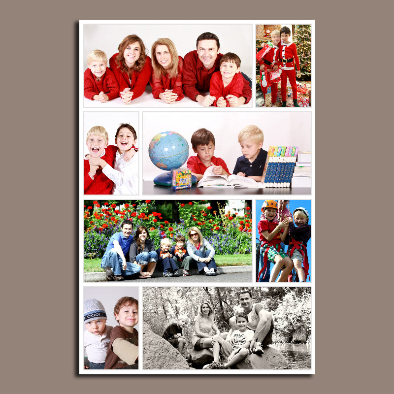 8 Photo Collage Canvas Portrait - Canvas Print Sale