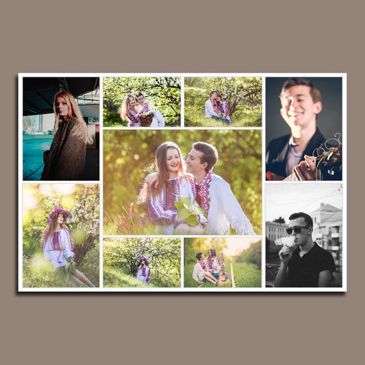 9 Photo Collage Canvas Landscape - Canvas Print Sale