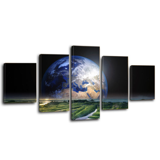 Earth Sea Space Nature Watts Solaris World Canvas Prints Wall Art Home Decor - Canvas Print Sale