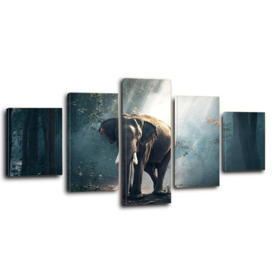 Forest Elephant Animals Large Mammal Canvas Prints Home Decor Wall Art - Canvas Print Sale