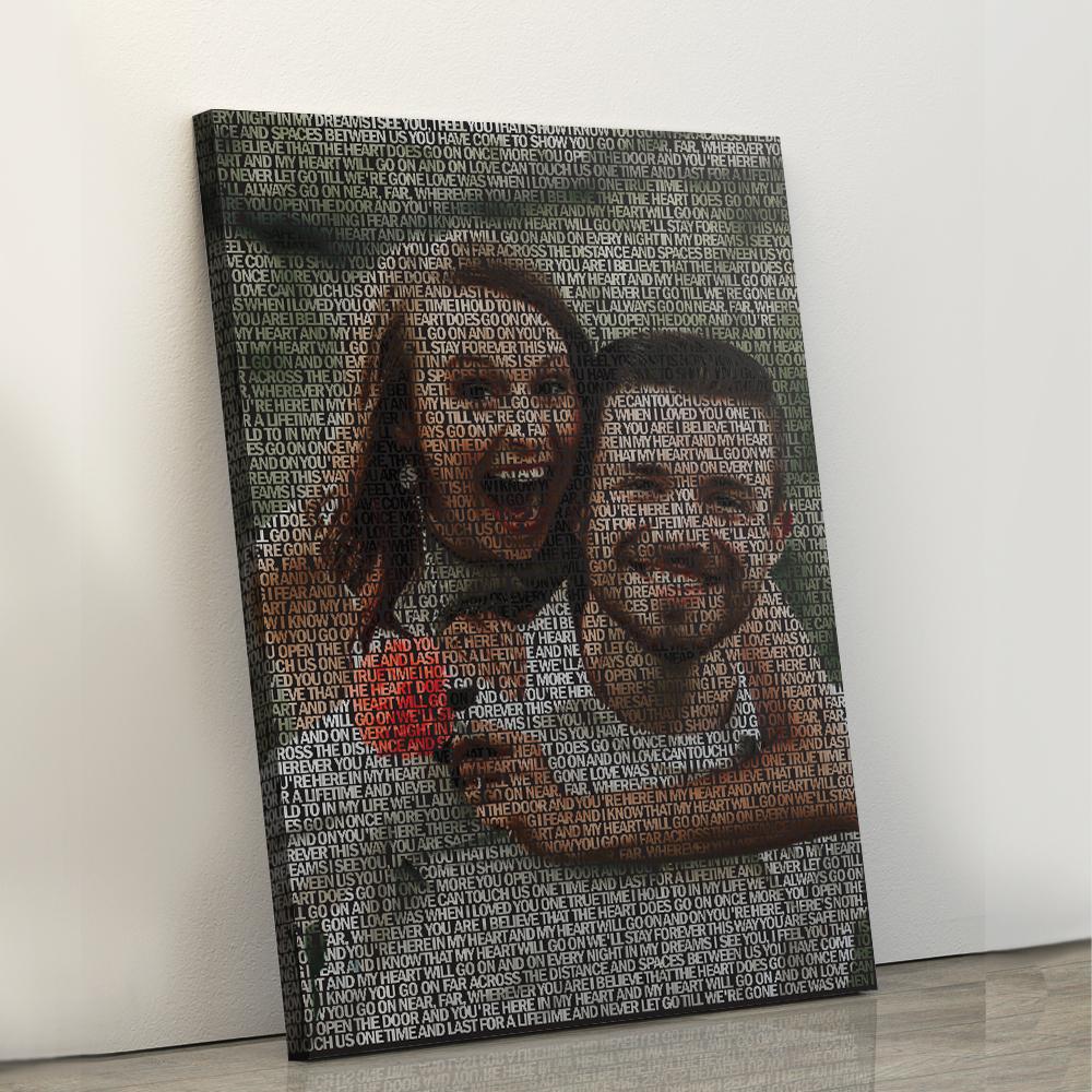 Custom Photo And Song Lyric Canvas Prints Portrait - Canvas Print Sale