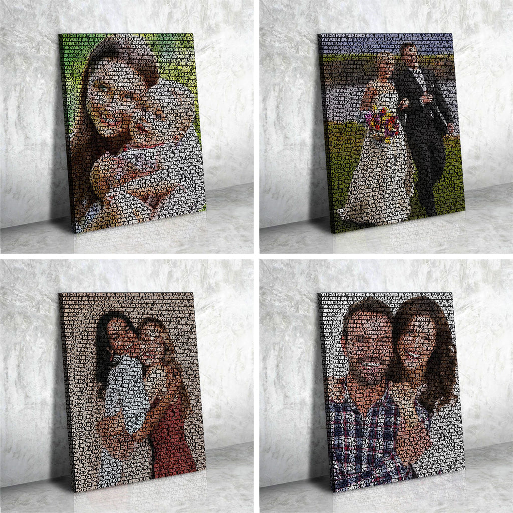 Custom Photo And Song Lyric Canvas Prints Portrait - Canvas Print Sale