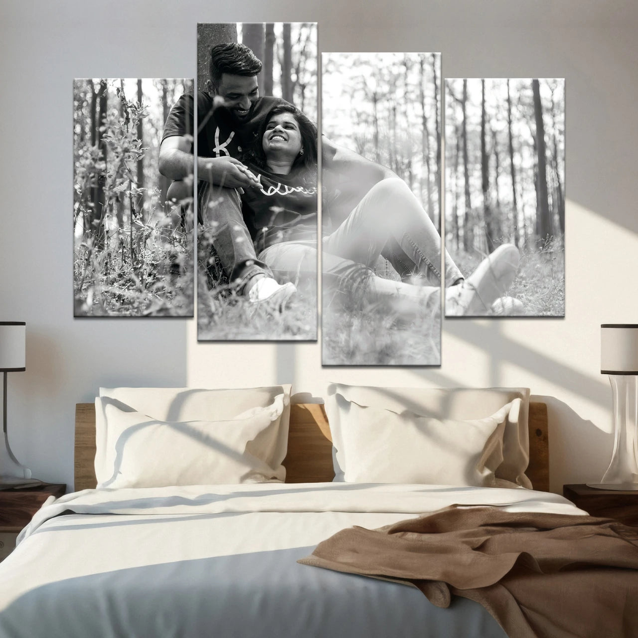 4 Piece Personalised Canvas Prints With Your Own Photos Canvas Wall Art Custom Canvas Prints