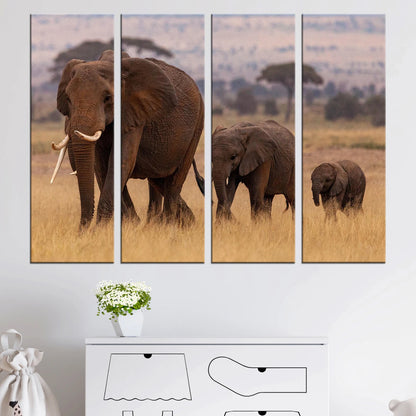 4 Piece Rectangular Canvas Art