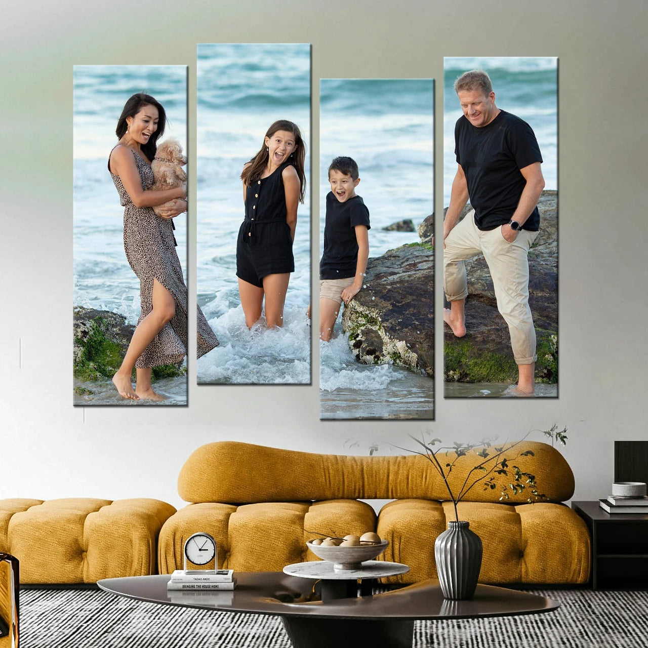 4 Piece Staggered Canvas Art