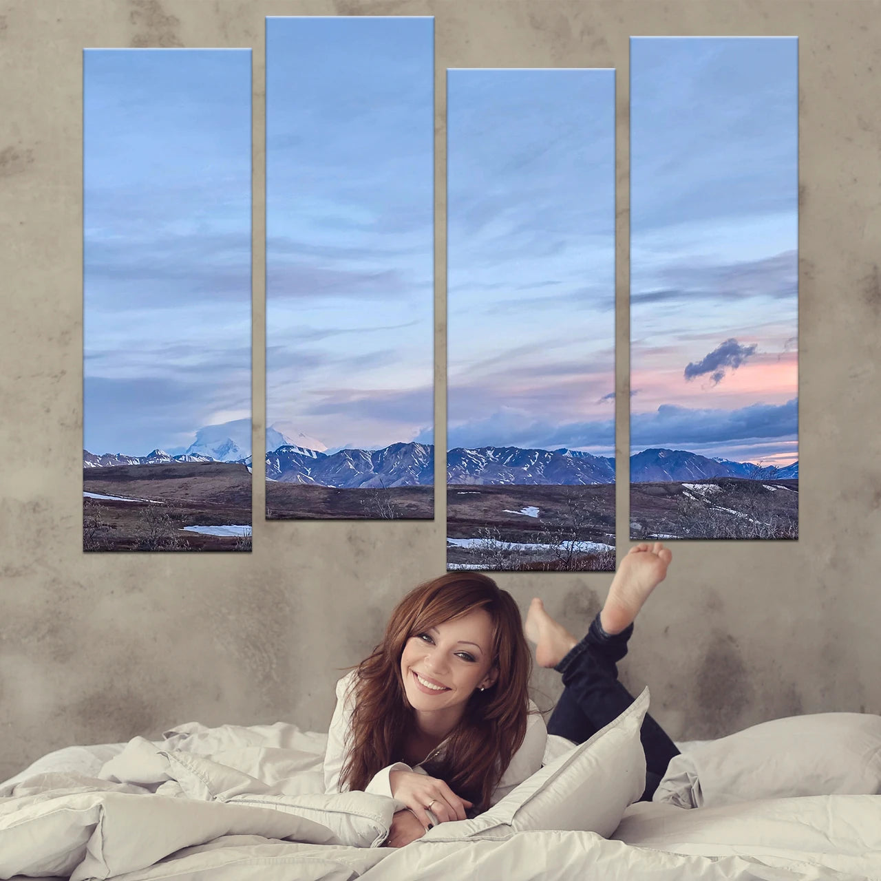 4 Piece Staggered Canvas Art
