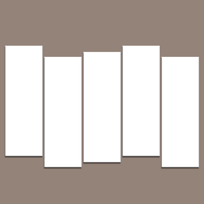 5 Piece Staggered Canvas Art Equal Size