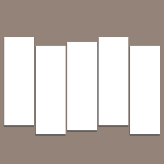5 Piece Staggered Canvas Art Equal Size