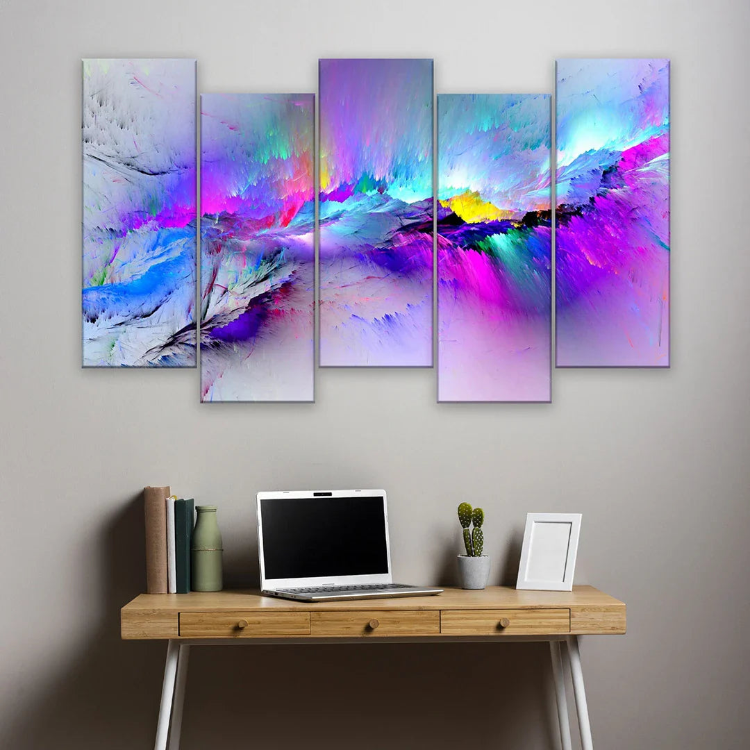 The Rhythm Alternating – Dynamic 5 Piece Canvas Wall Art 107x200cm (42x80")