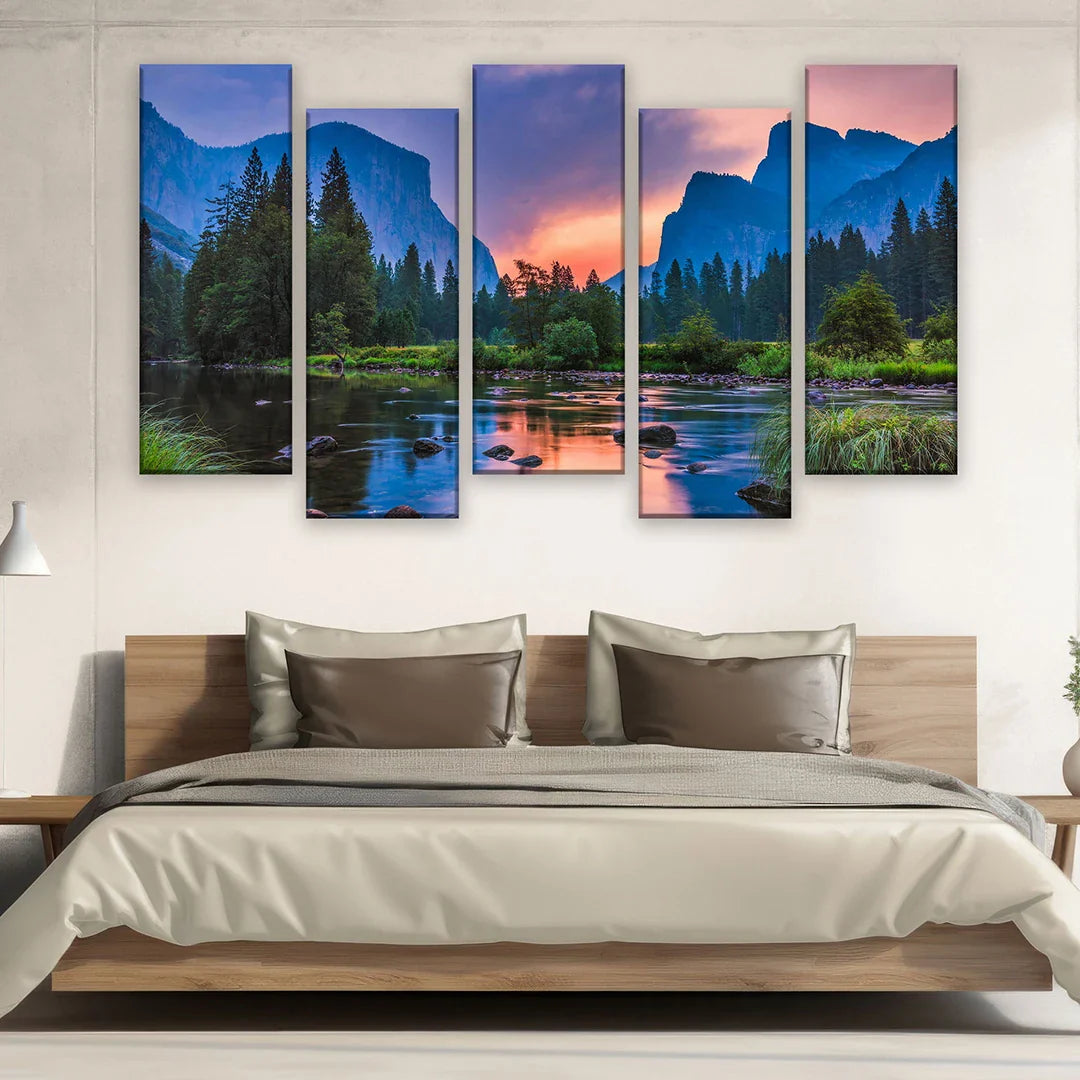 The Highland Inverted Valley – Giant 5 Piece Canvas Set 140x250cm (56x100")