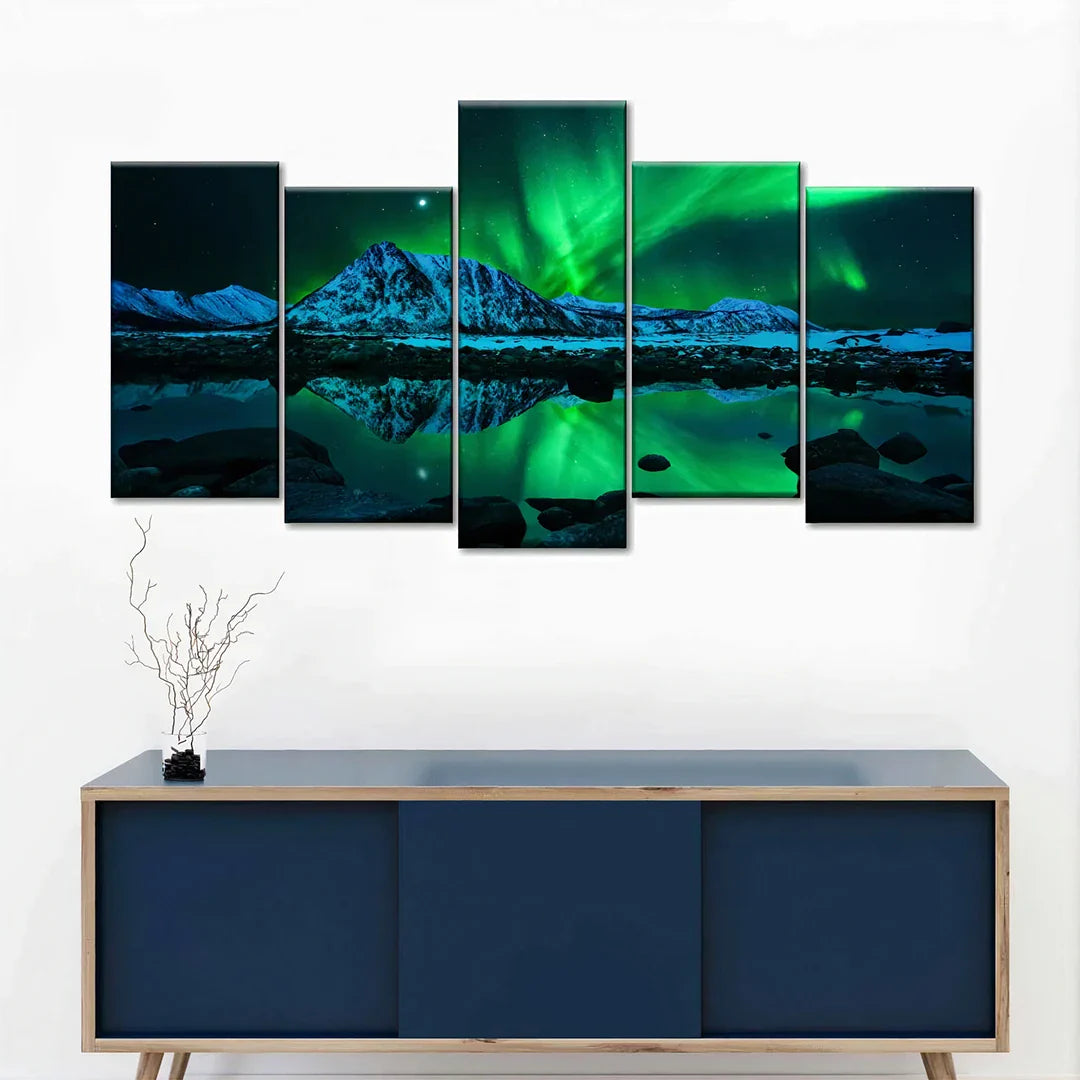 The Highland Inverted Valley – Oversized 5 Piece Canvas Set 107x 200cm 42x80"