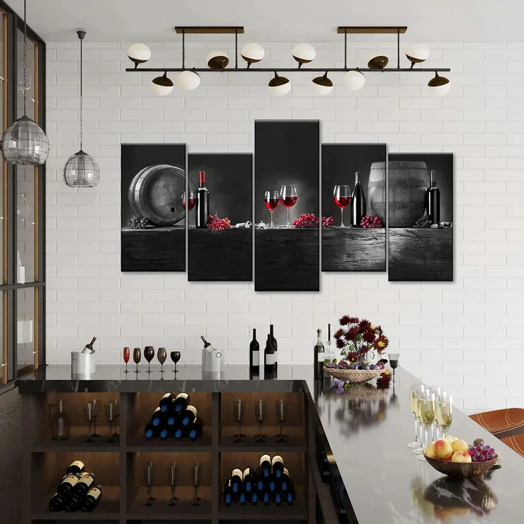 The Highland Inverted Valley – Oversized 5 Piece Canvas Set 107x 200cm 42x80"