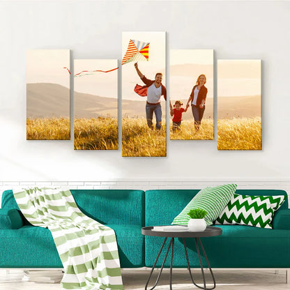 The Highland Inverted Valley – Oversized 5 Piece Canvas Set 107x 200cm 42x80"