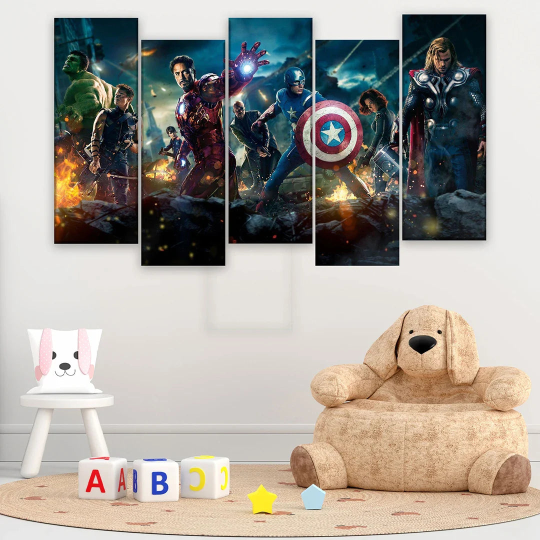 The Rhythm Alternating – Dynamic 5 Piece Canvas Wall Art 107x200cm (42x80")