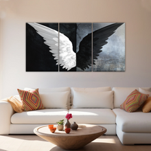 Load image into Gallery viewer, Black &amp; White Angel Wings Photo Canvas Prints