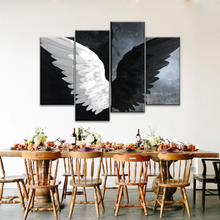 Load image into Gallery viewer, Black &amp; White Angel Wings Photo Canvas Prints