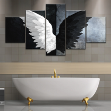 Load image into Gallery viewer, Black &amp; White Angel Wings Photo Canvas Prints