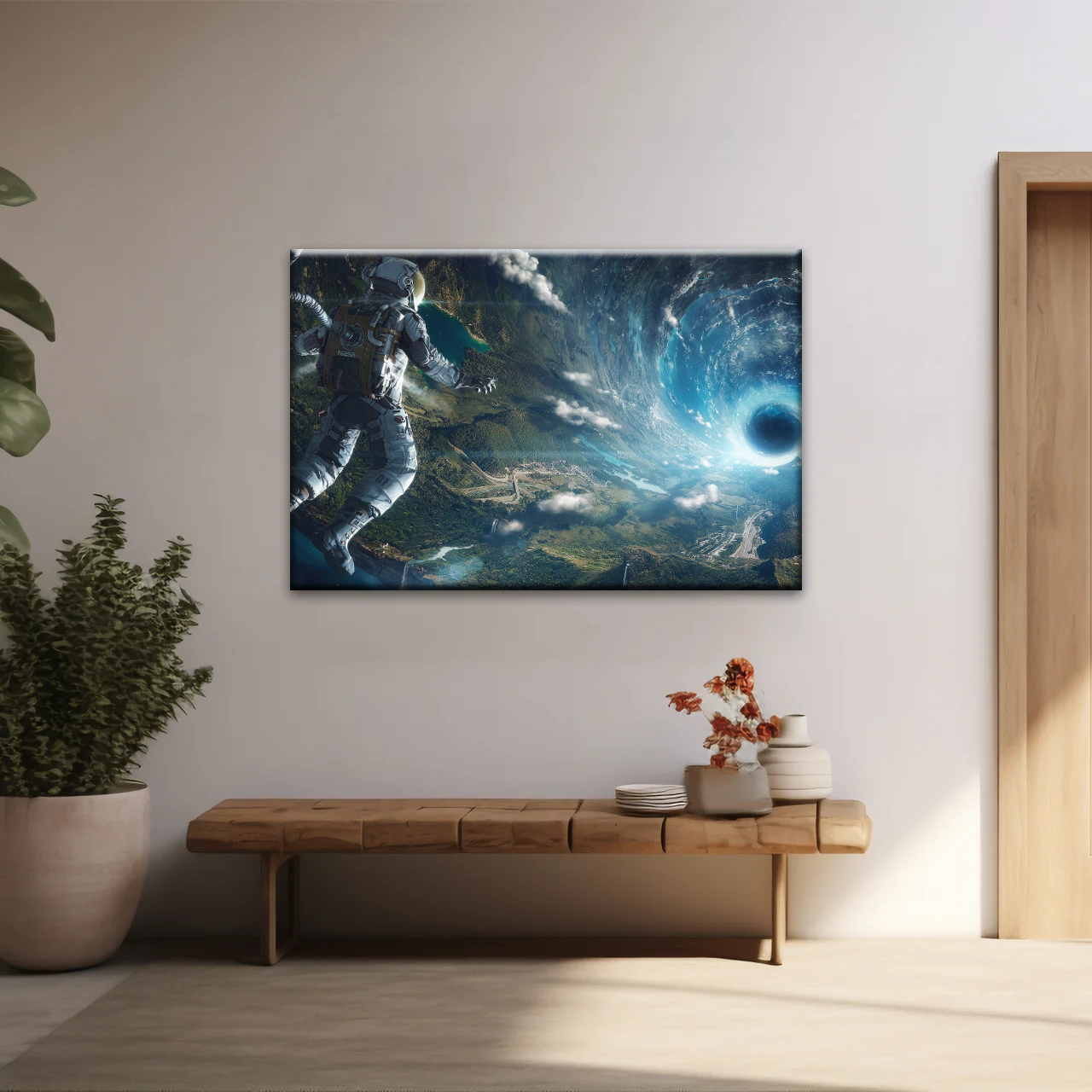 Space Perspective NASA Astronaut With Space Suit Picture To Canvas Print