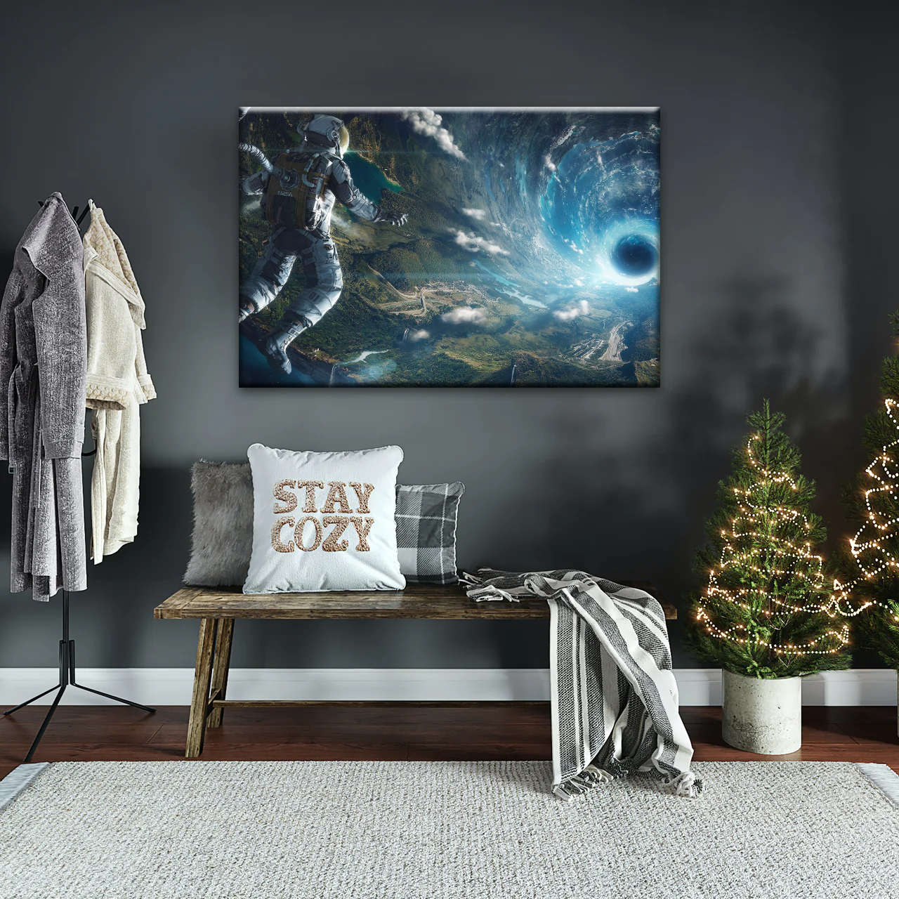 Space Perspective NASA Astronaut With Space Suit Picture To Canvas Print