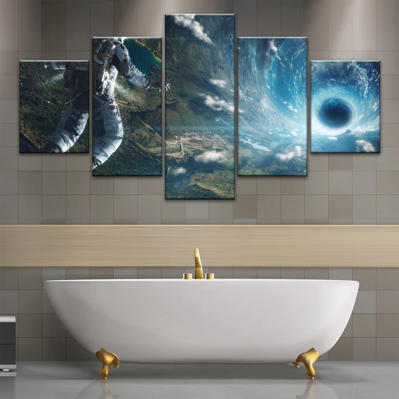 Space Perspective NASA Astronaut With Space Suit Picture To Canvas Print