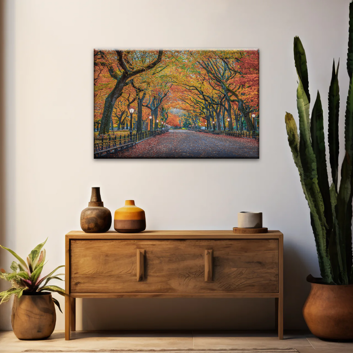 Autumn Colors In Nature Herbst Park New York City Wall Art - Personalised Canvas Art