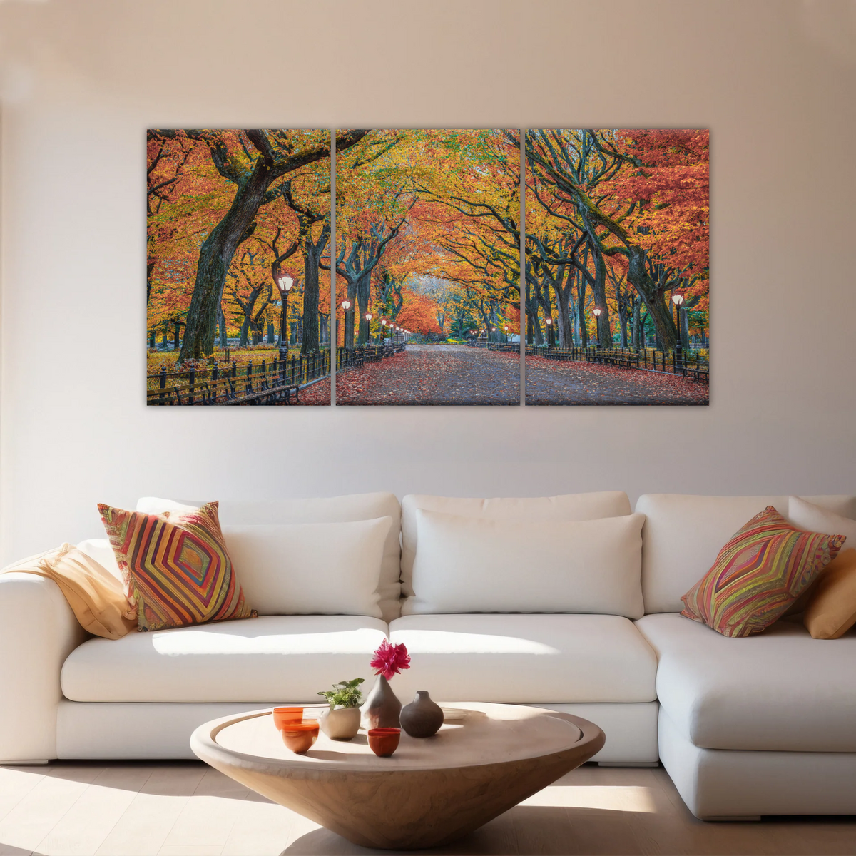 Autumn Colors In Nature Herbst Park New York City Wall Art - Personalised Canvas Art