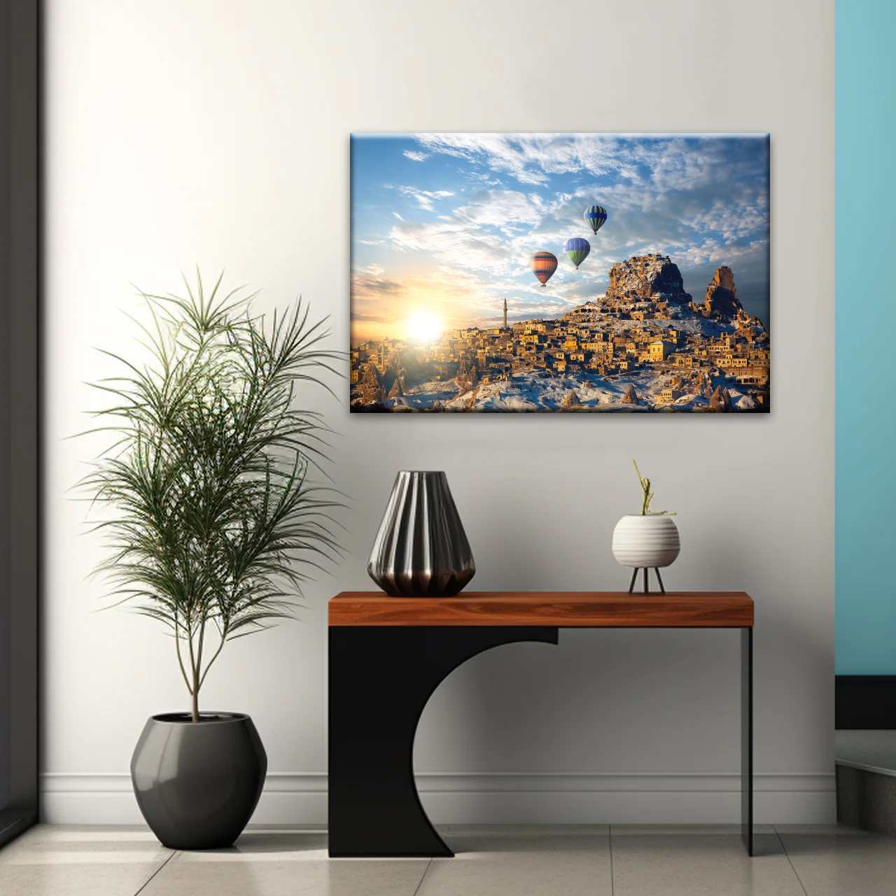 Hot Air Balloons In Cappadocia Turkey Canvas Print On Frame