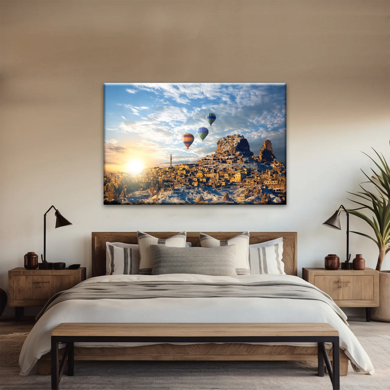 Hot Air Balloons In Cappadocia Turkey Canvas Print On Frame