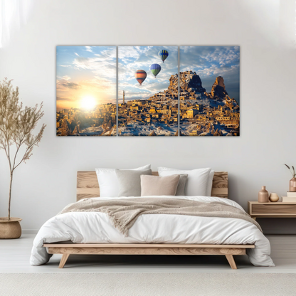 Hot Air Balloons In Cappadocia Turkey Canvas Print On Frame