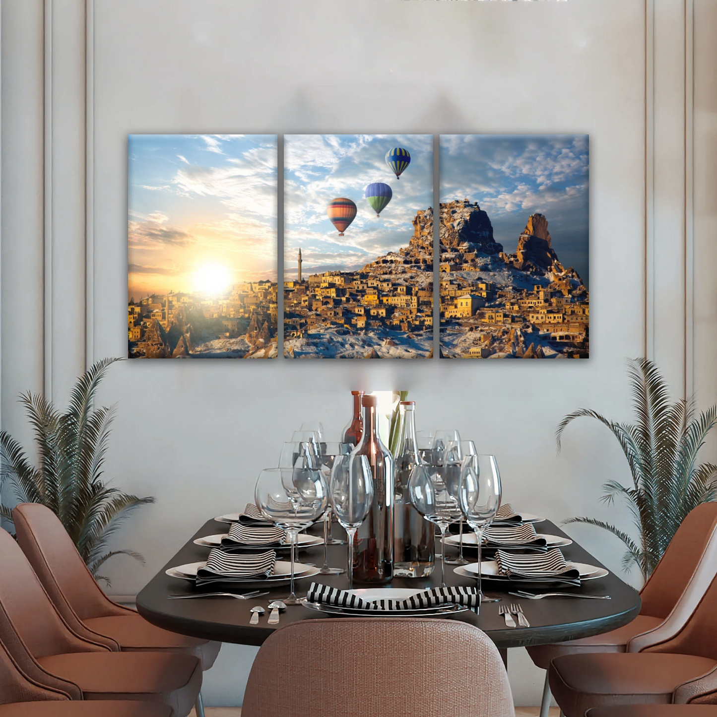 Hot Air Balloons In Cappadocia Turkey Canvas Print On Frame