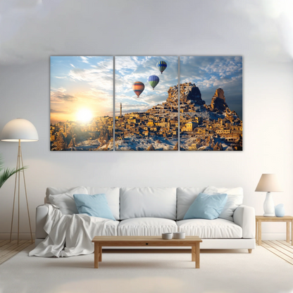 Hot Air Balloons In Cappadocia Turkey Canvas Print On Frame