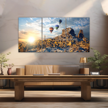 Hot Air Balloons In Cappadocia Turkey Canvas Print On Frame