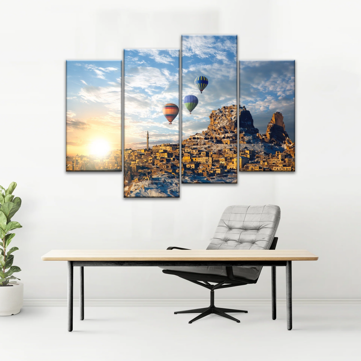 Hot Air Balloons In Cappadocia Turkey Canvas Print On Frame