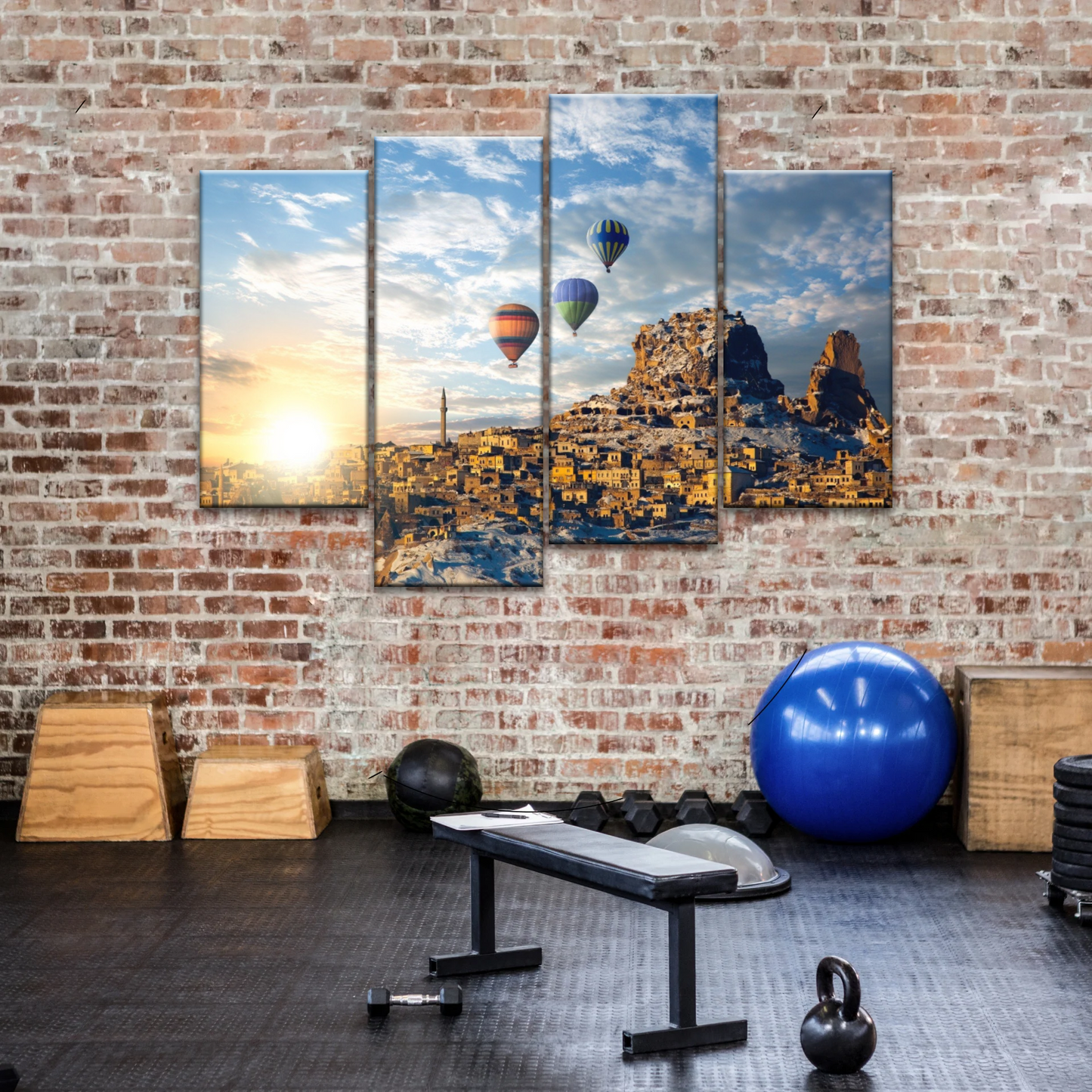 Hot Air Balloons In Cappadocia Turkey Canvas Print On Frame