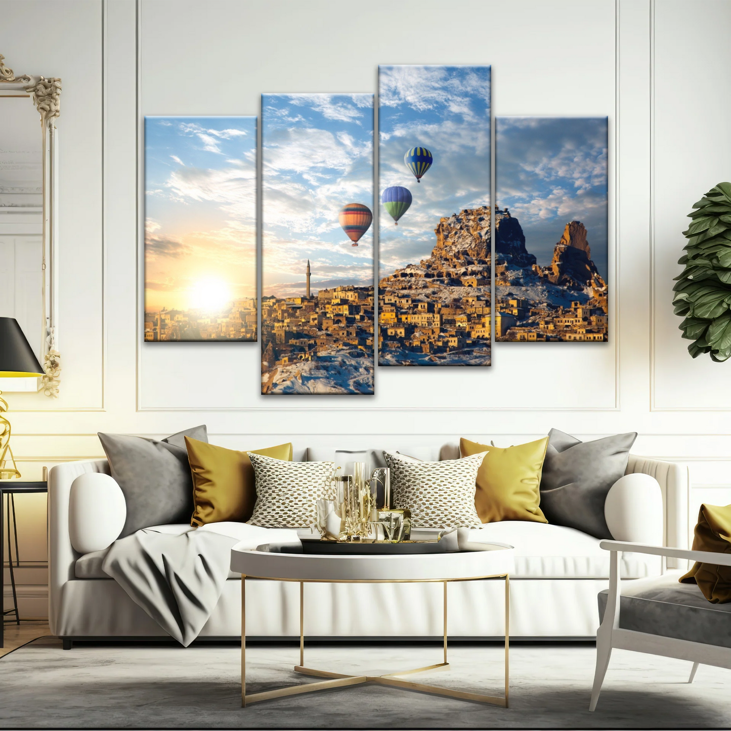 Hot Air Balloons In Cappadocia Turkey Canvas Print On Frame