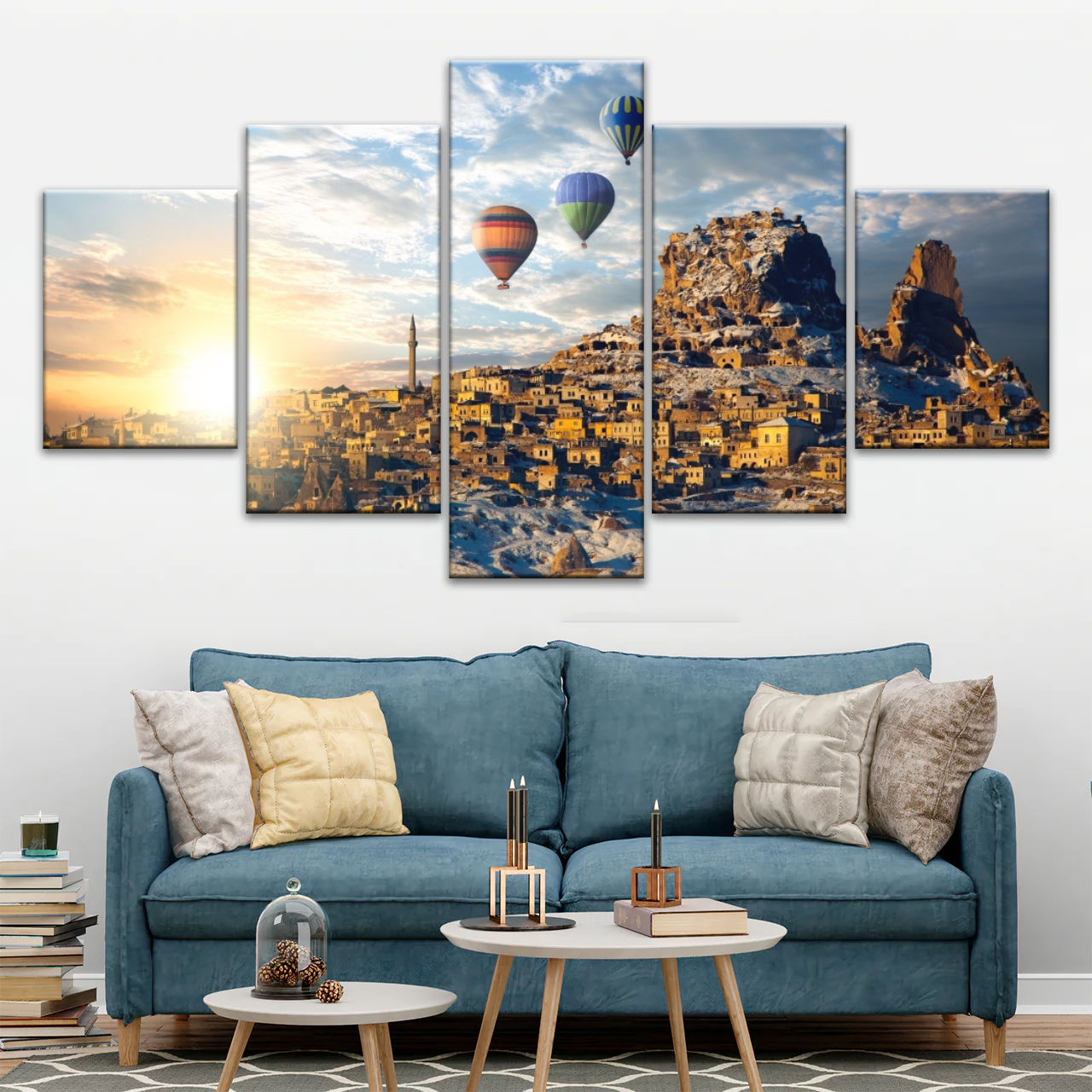 Hot Air Balloons In Cappadocia Turkey Canvas Print On Frame