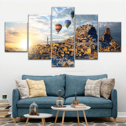 Hot Air Balloons In Cappadocia Turkey Canvas Print On Frame