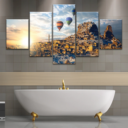 Hot Air Balloons In Cappadocia Turkey Canvas Print On Frame