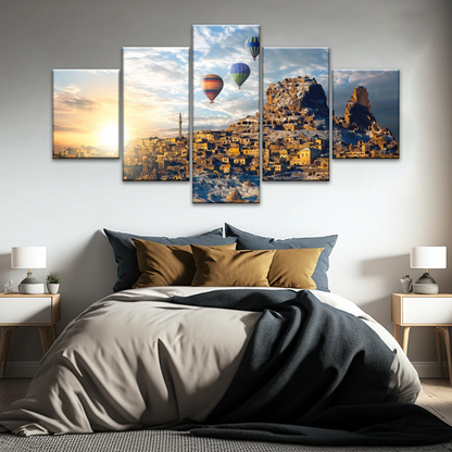 Hot Air Balloons In Cappadocia Turkey Canvas Print On Frame