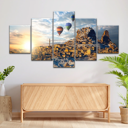 Hot Air Balloons In Cappadocia Turkey Canvas Print On Frame