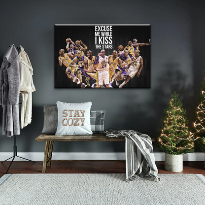 Basketball Sports - Kobe Bryant Kiss The Stars Canvas Photo Prints