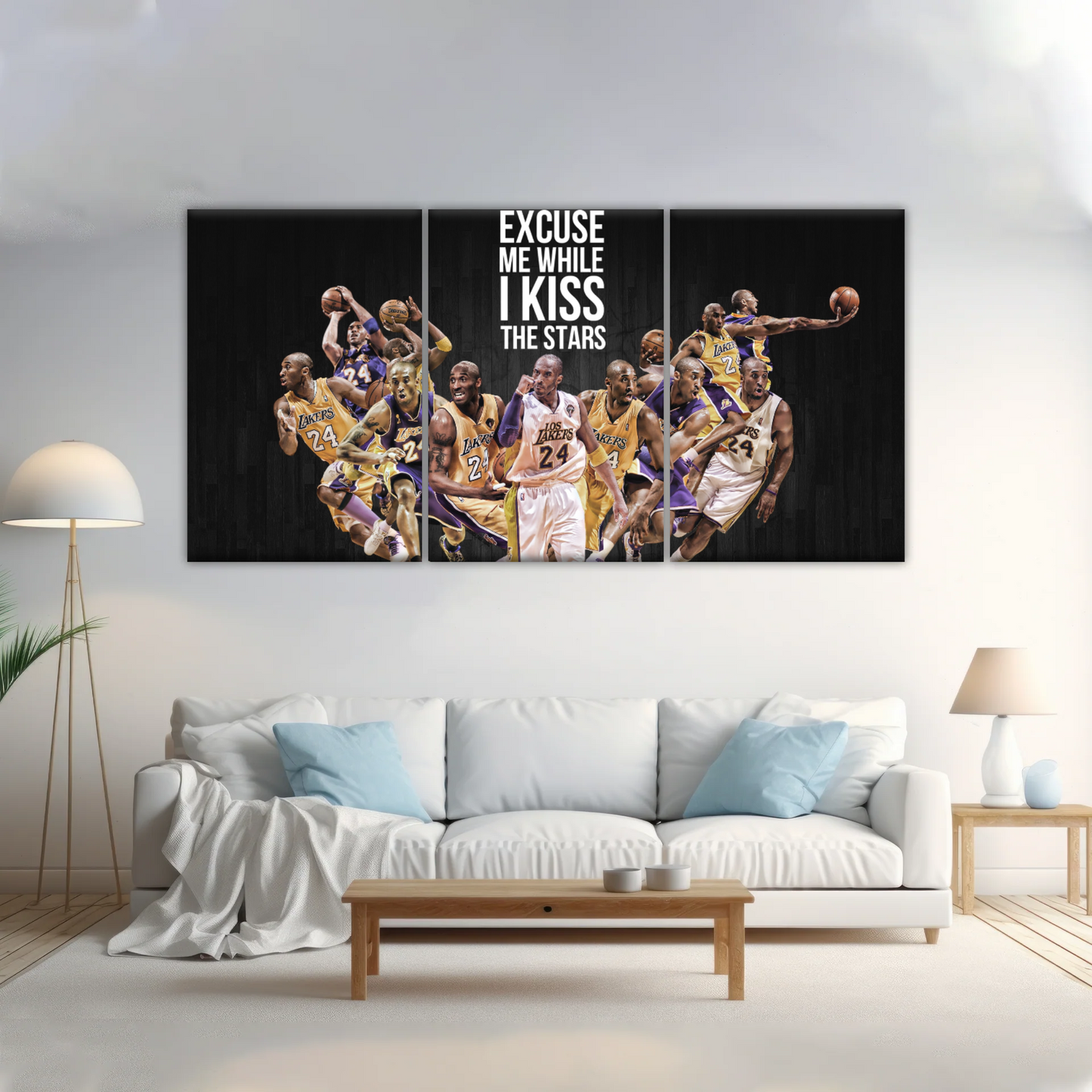 Basketball Sports - Kobe Bryant Kiss The Stars Canvas Photo Prints
